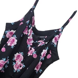 Torrid Black Floral Tank Top